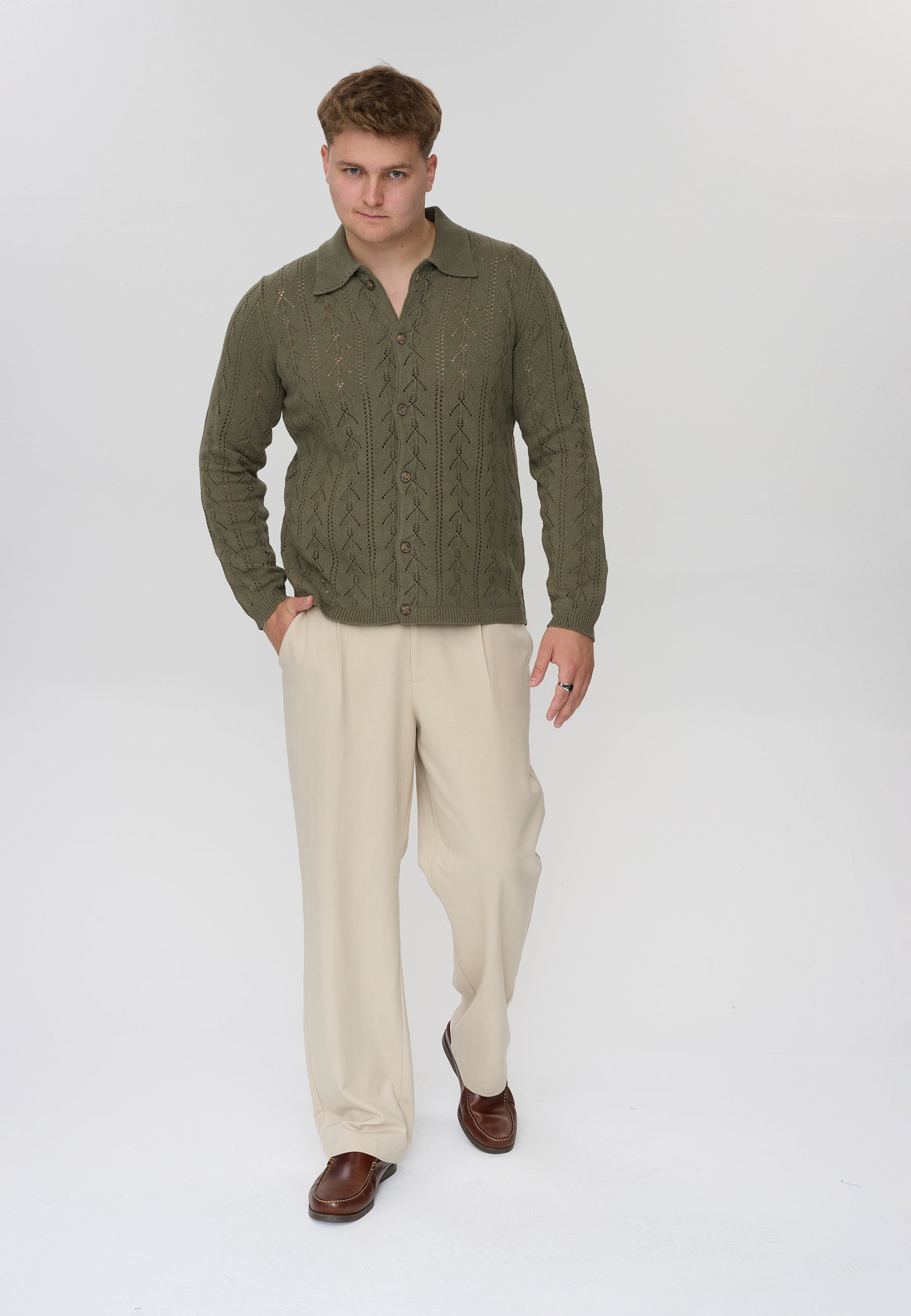DXNMXRK. DXFini Knitwear Olive green