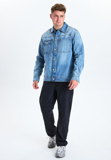 DXNMXRK. DXfinn Overshirt Blue